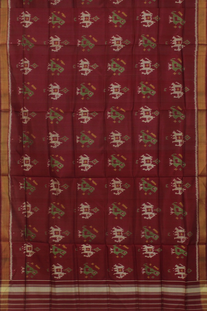Handloom Single Ikat Patola Silk Dupatta