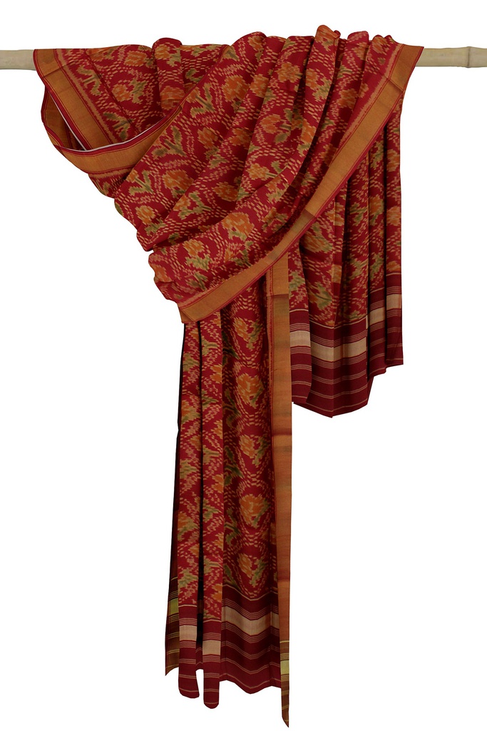 Handloom Single Ikat Patola Silk Dupatta