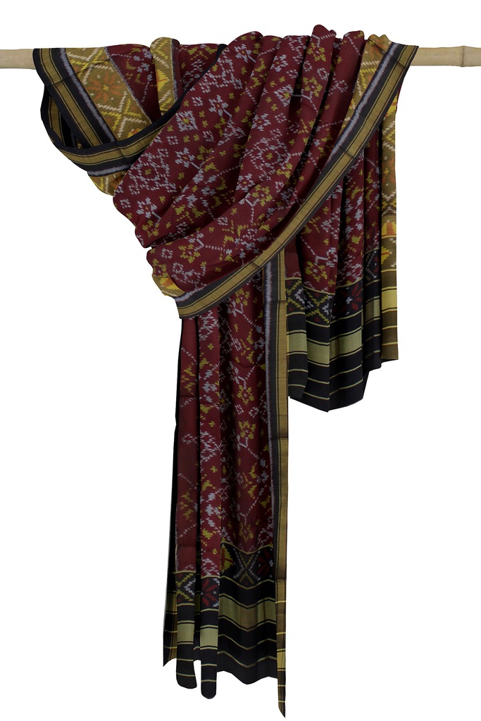 Handloom Single Ikat Patola Silk Dupatta