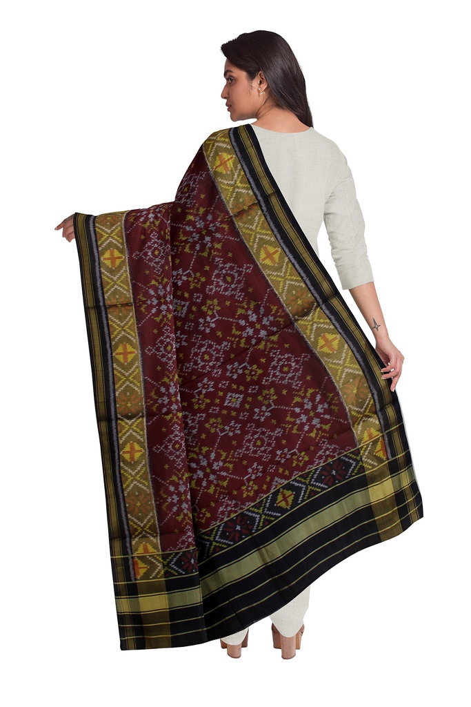 Handloom Single Ikat Patola Silk Dupatta