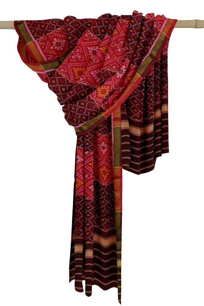 Handloom Single Ikat Patola Silk Dupatta