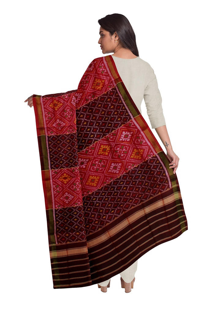 Handloom Single Ikat Patola Silk Dupatta
