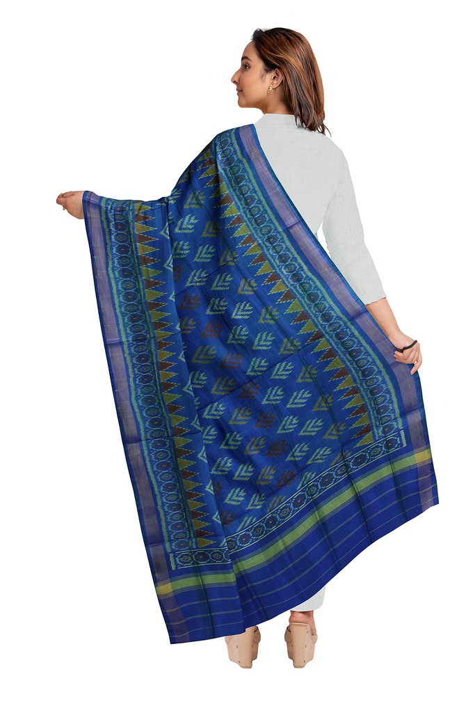 Handloom Single Ikat Patola Silk Dupatta