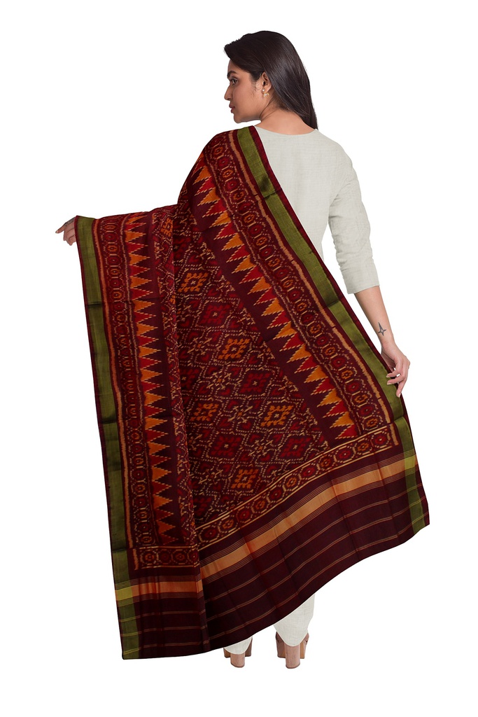 Handloom Single Ikat Patola Silk Dupatta