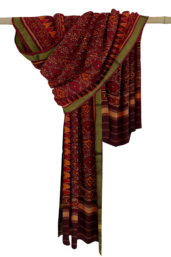 Handloom Single Ikat Patola Silk Dupatta
