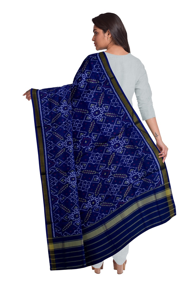 Handloom Single Ikat Patola Silk Dupatta