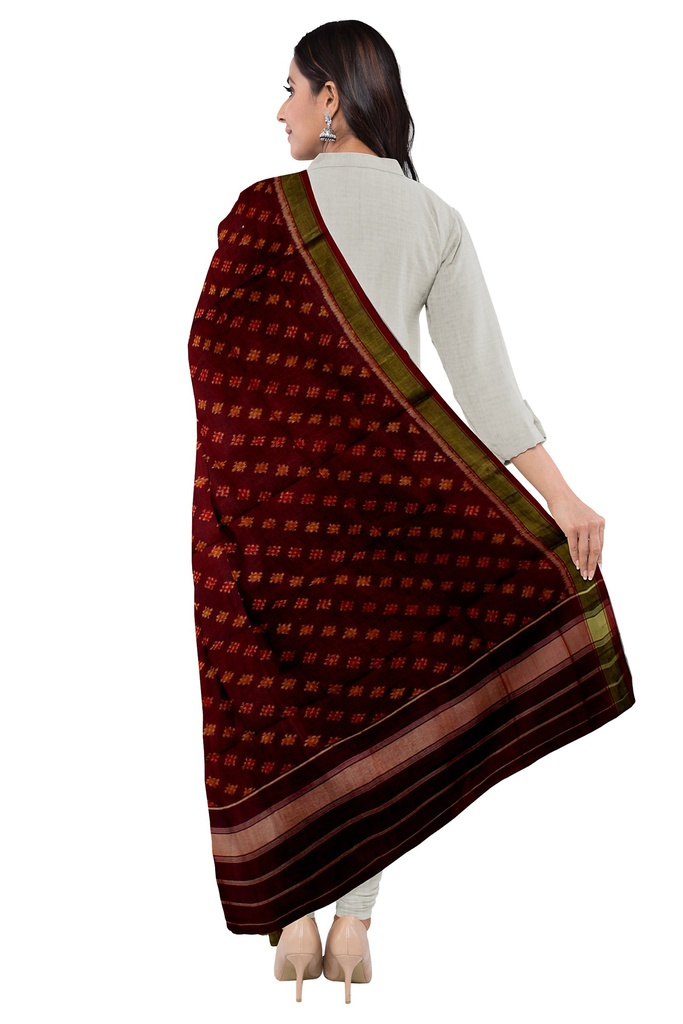 Handloom Single Ikat Patola Silk Dupatta