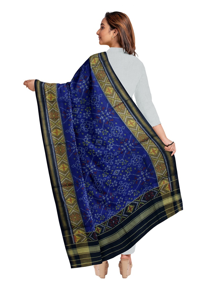 Handloom Single Ikat Patola Silk Dupatta