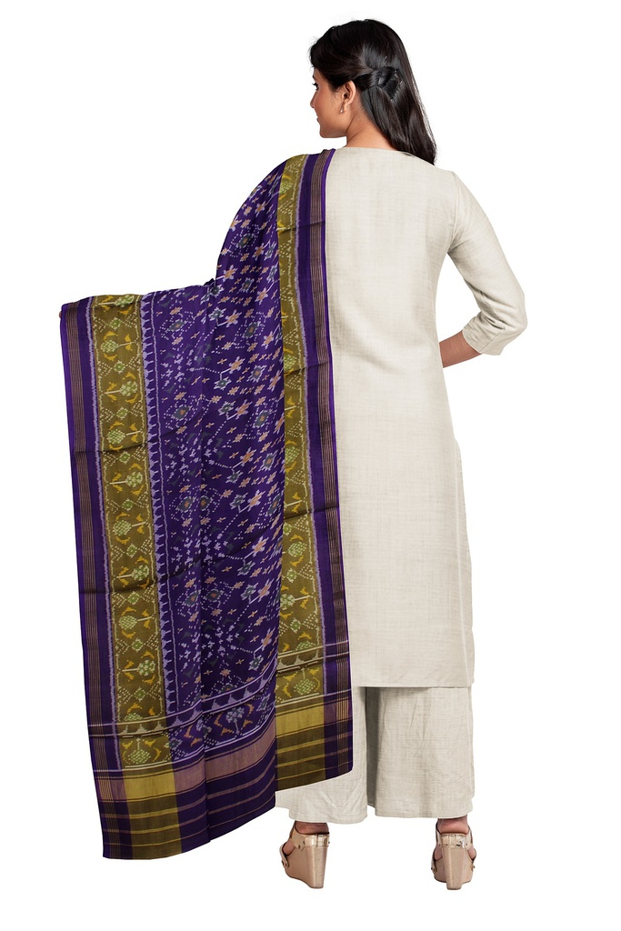 Handloom Single Ikat Patola Silk Dupatta