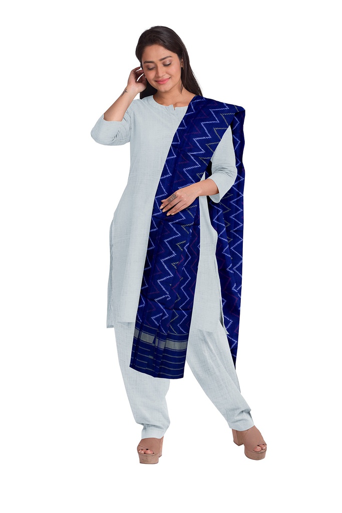 Handloom Single Ikat Patola Silk Dupatta