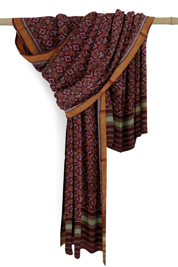 Handloom Single Ikat Patola Silk Dupatta