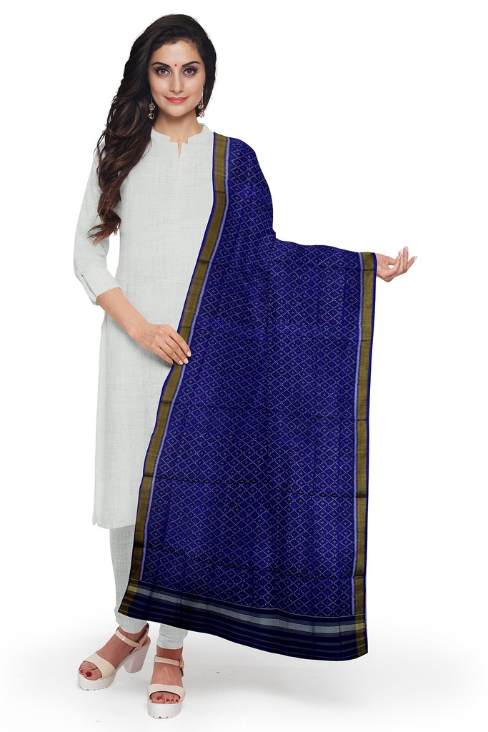 Handloom Single Ikat Patola Silk Dupatta