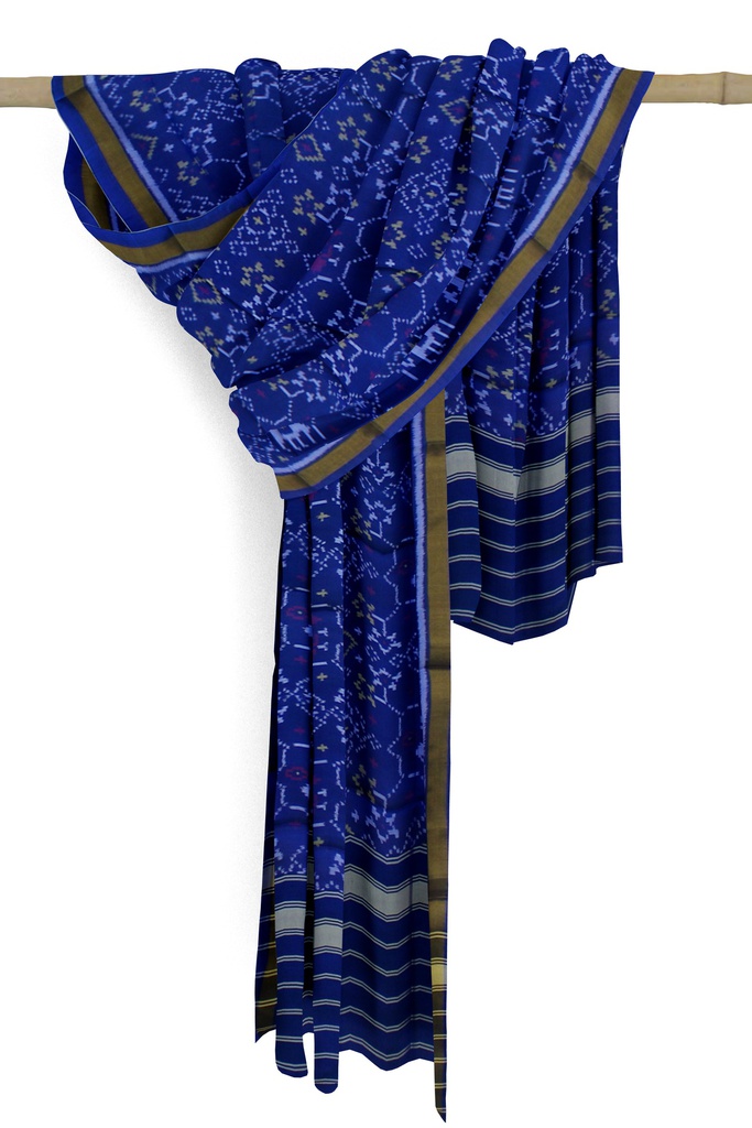 Handloom Single Ikat Patola Silk Dupatta
