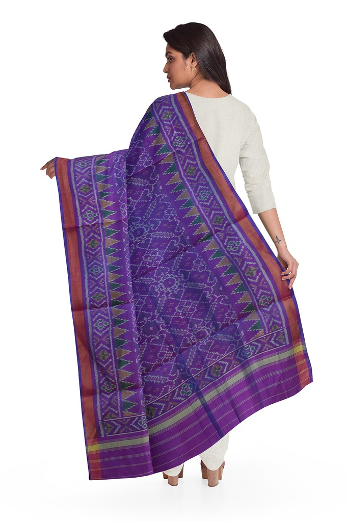 Handloom Single Ikat Patola Silk Dupatta