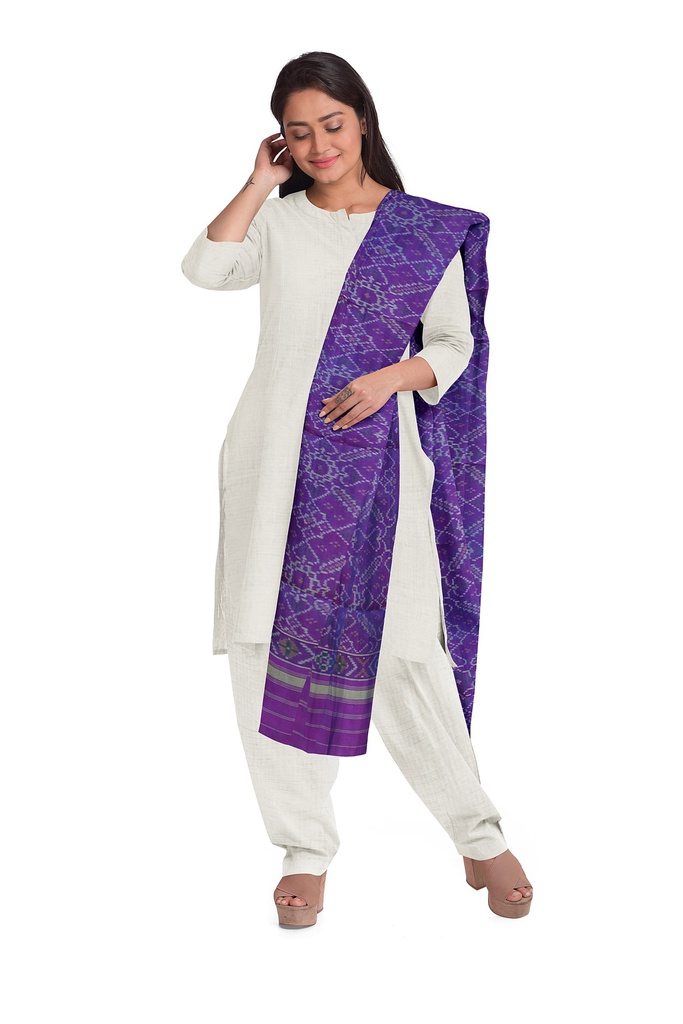 Handloom Single Ikat Patola Silk Dupatta