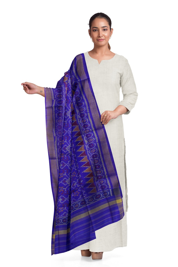 Handloom Single Ikat Patola Silk Dupatta