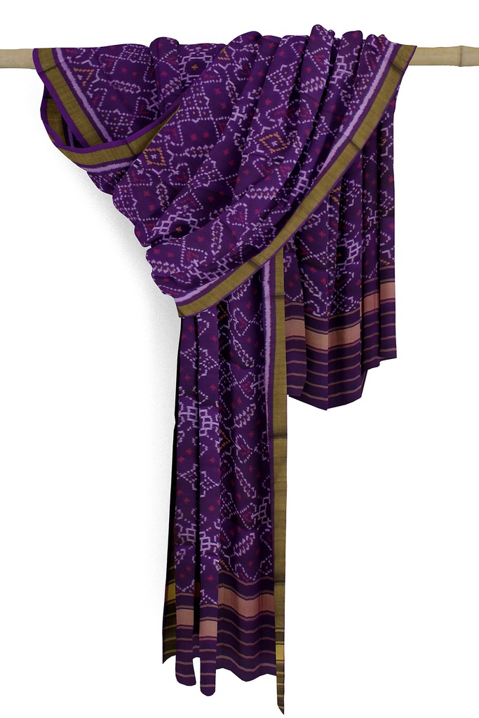 Handloom Single Ikat Patola Silk Dupatta