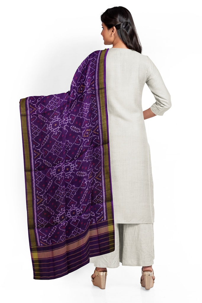 Handloom Single Ikat Patola Silk Dupatta