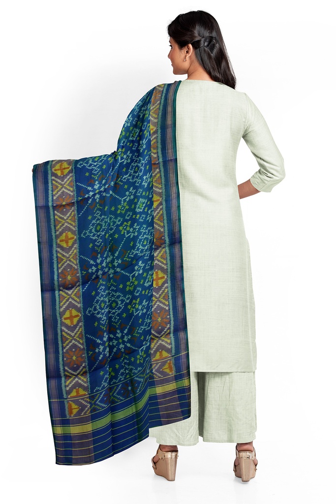 Handloom Single Ikat Patola Silk Dupatta