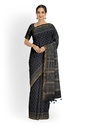 Ajrakh Hand Block Print Chanderi Silk Saree