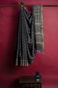 Ajrakh Hand Block Print Chanderi Silk Saree