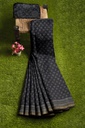 Ajrakh Hand Block Print Chanderi Silk Saree