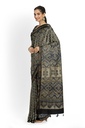 Ajrakh Hand Block Print Chanderi Silk Saree
