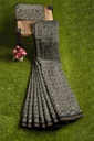 Ajrakh Hand Block Print Chanderi Silk Saree