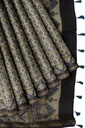Ajrakh Hand Block Print Chanderi Silk Saree