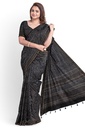 Ajrakh Hand Block Print Chanderi Silk Saree