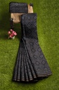 Ajrakh Hand Block Print Chanderi Silk Saree