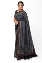 Ajrakh Hand Block Print Chanderi Silk Saree