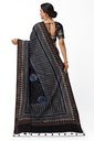 Ajrakh Hand Block Print Chanderi Silk Saree