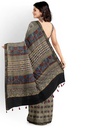 Ajrakh Hand Block Print Chanderi Silk Saree