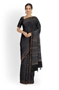 Ajrakh Hand Block Print Chanderi Silk Saree
