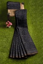 Ajrakh Hand Block Print Chanderi Silk Saree