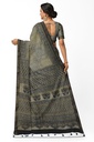 Ajrakh Hand Block Print Chanderi Silk Saree