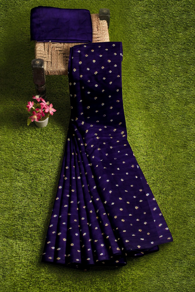 Hand Dyed Modal Silk Bandhani Saree
