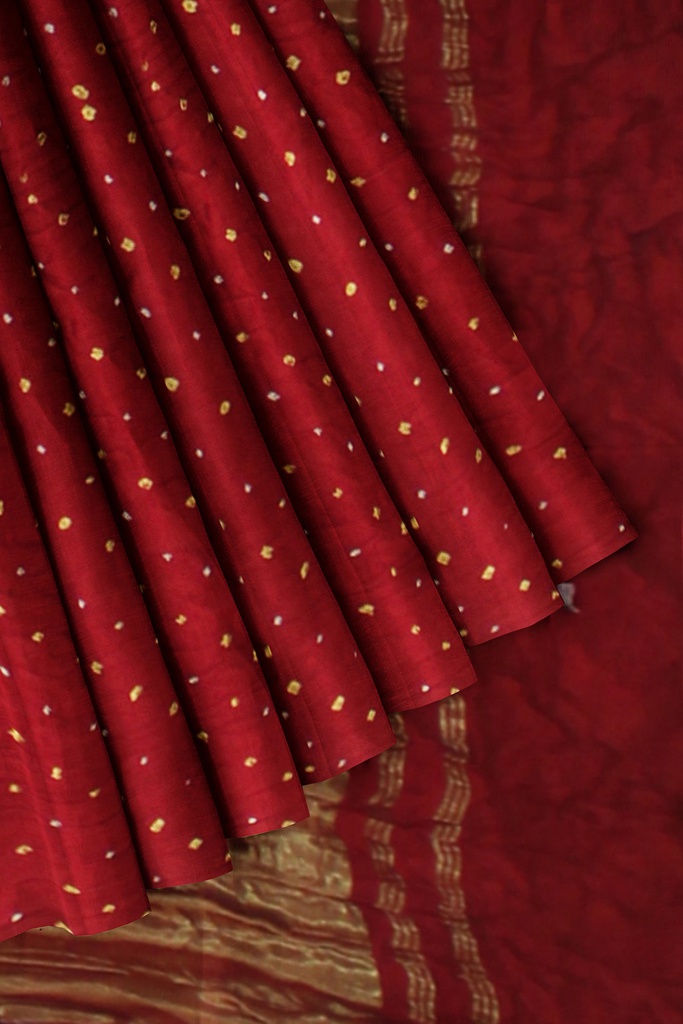 Hand Dyed Modal Silk Bandhani Saree