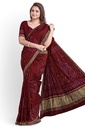 Hand Dyed Gaji Silk Bandhani Saree