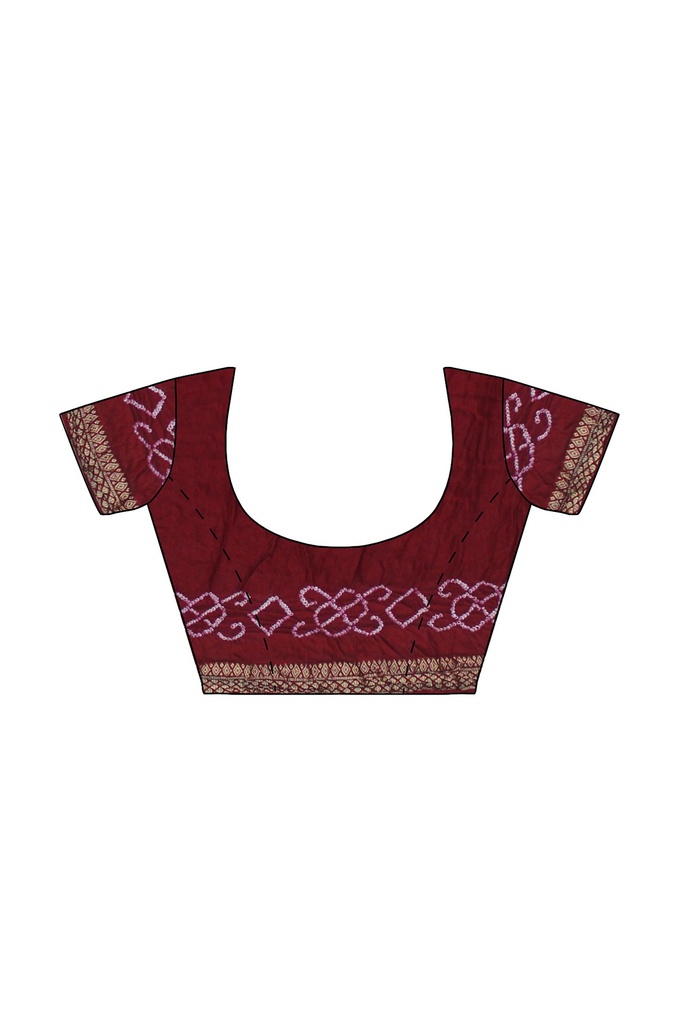 Hand Dyed Gaji Silk Bandhani Saree