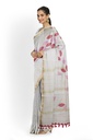 Handstitched Chanderi Silk Applique Saree