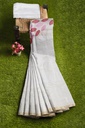 Handstitched Chanderi Silk Applique Saree