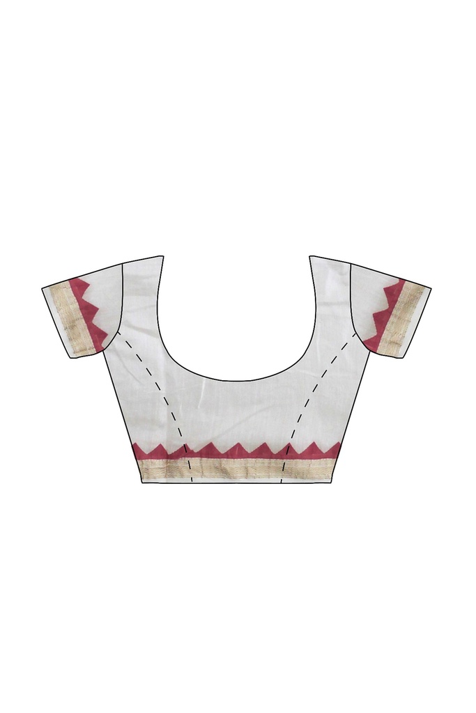 Handstitched Chanderi Silk Applique Saree