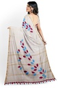 Handstitched Chanderi Silk Applique Saree