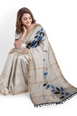 Handstitched Chanderi Silk Applique Saree
