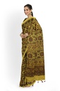 Modal Silk Ajrakh Hand Block Print Saree