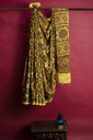 Modal Silk Ajrakh Hand Block Print Saree