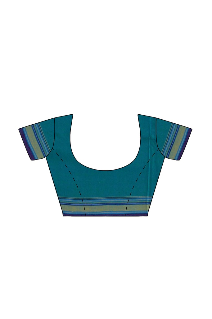 Handwoven Kala Cotton Bhujodi Saree