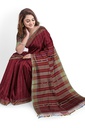 Handwoven Kala Cotton Bhujodi Saree